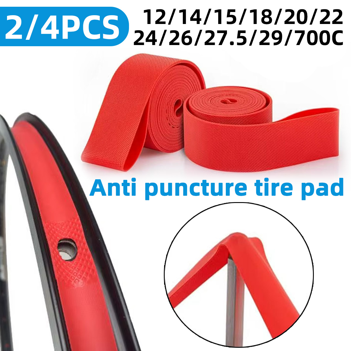 Inner Tube 700C - 2/4PCS Bicycle Inner Tube Puncture Resistant