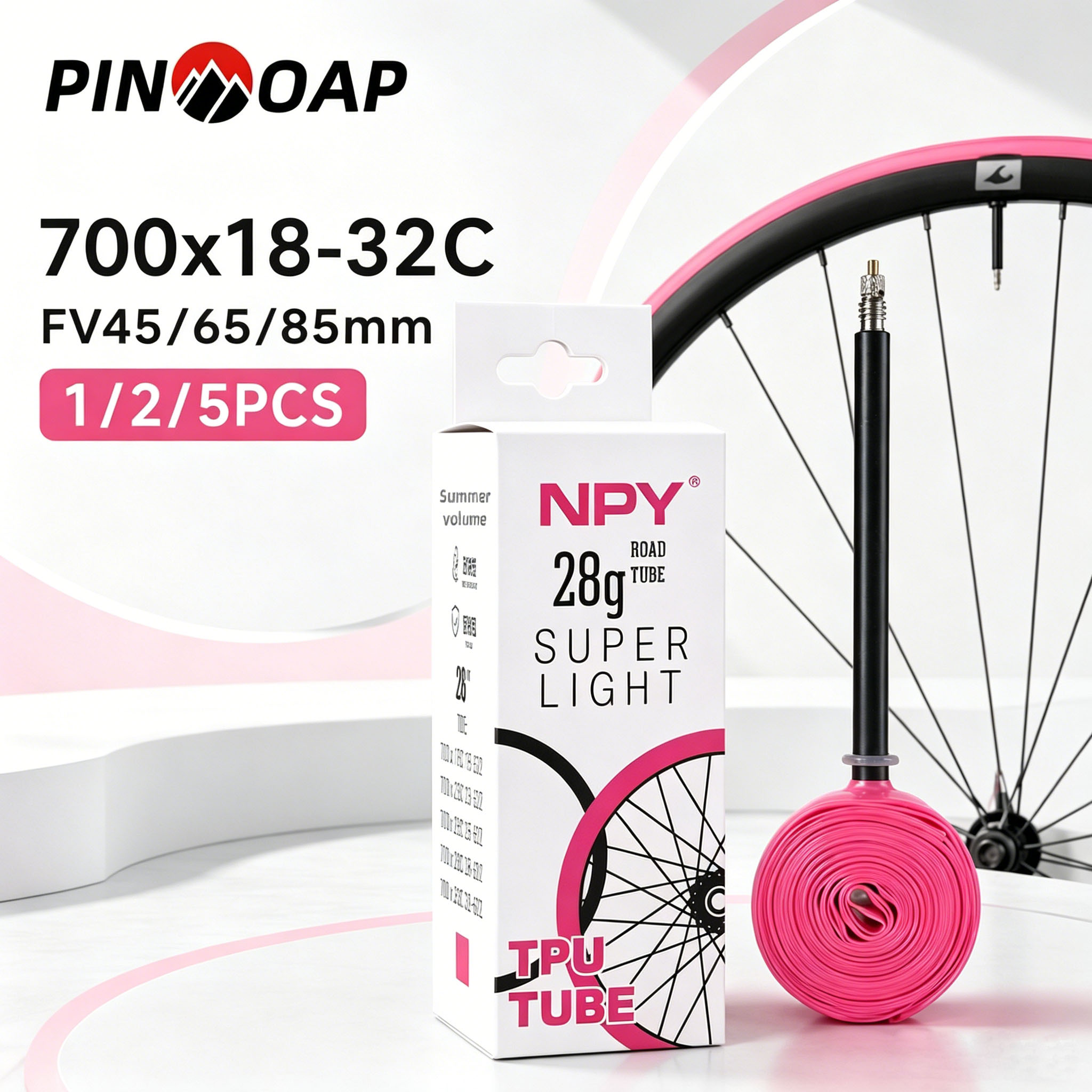 Inner Tube 700C - PINMOAP 1/2/5PCS Pink Road Bike Inner