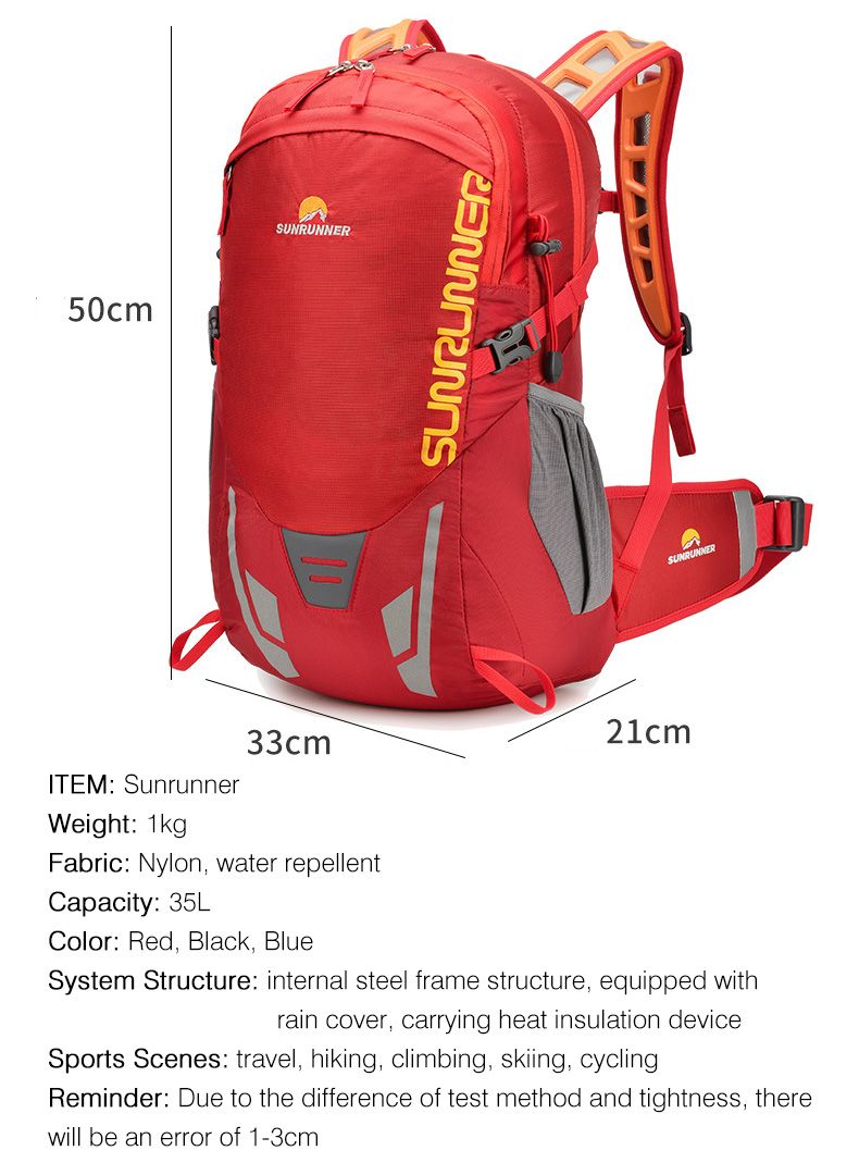 35L Hiking Backpack Bag Large  - Cycling Commuter Backpack Waterproof ulasan dan harga