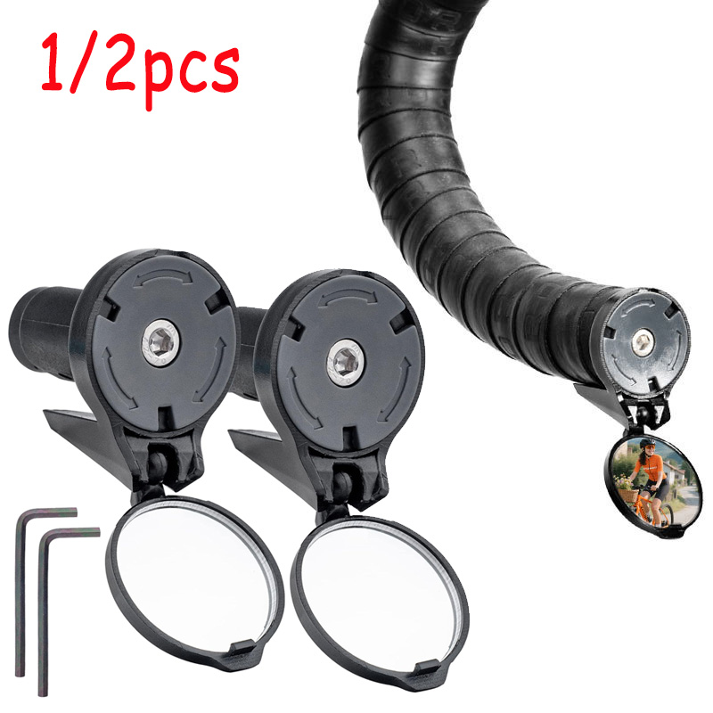1/2pcs Bicycle Rearview Mirror - Mirror Handlebar Convex ulasan dan harga
