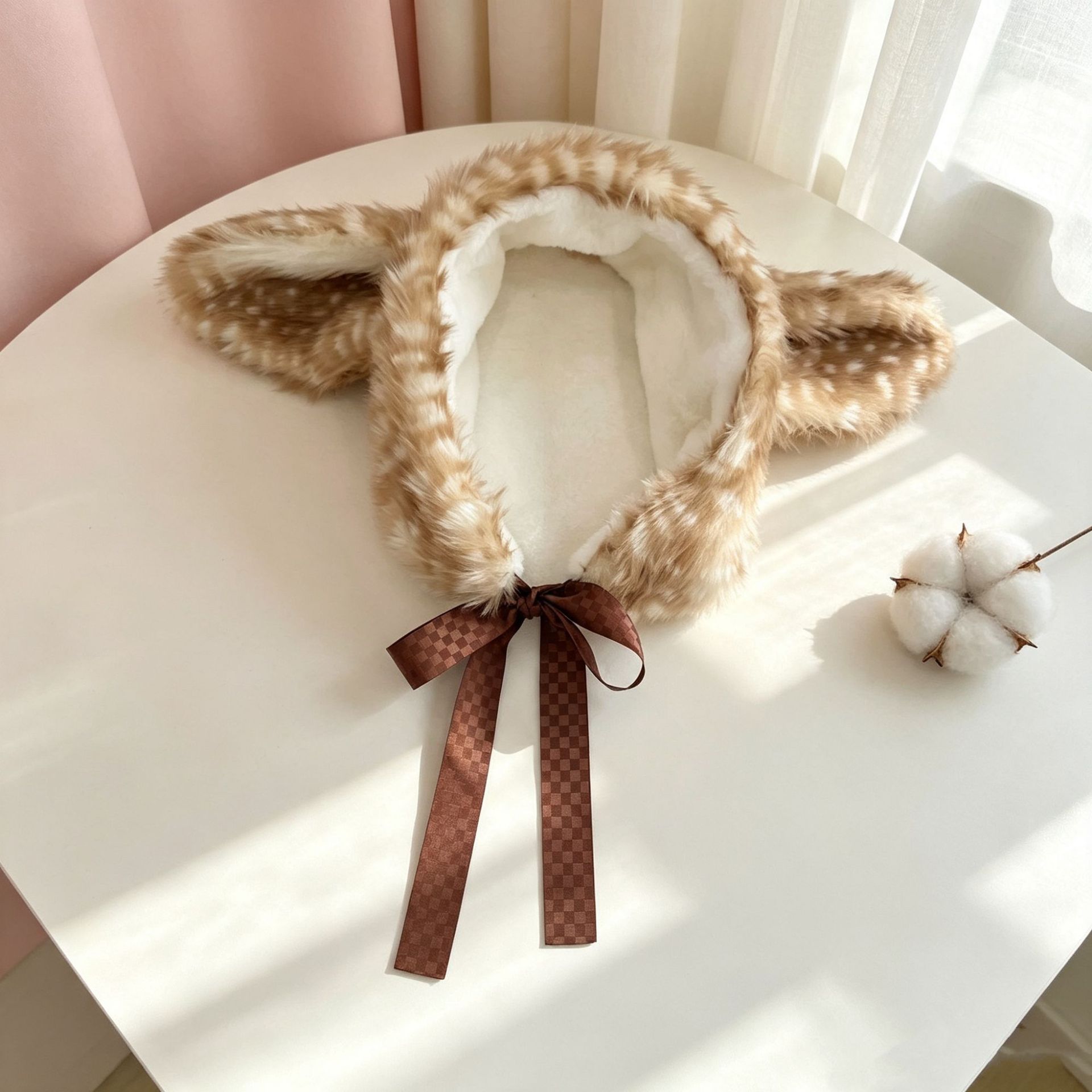 Winter Elk Print Plush Earmuff - Winter Cycling Commute ulasan dan harga