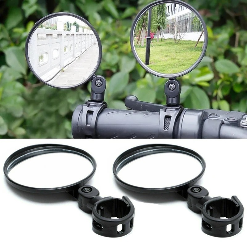 Bicycle Round Auxiliary Mirror - Mirror Handlebar Convex ulasan dan harga