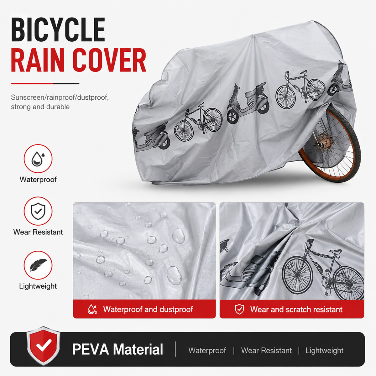 PINMOAP Universal Bicycle Rain - Cycling Commuter Backpack Waterproof ulasan dan harga