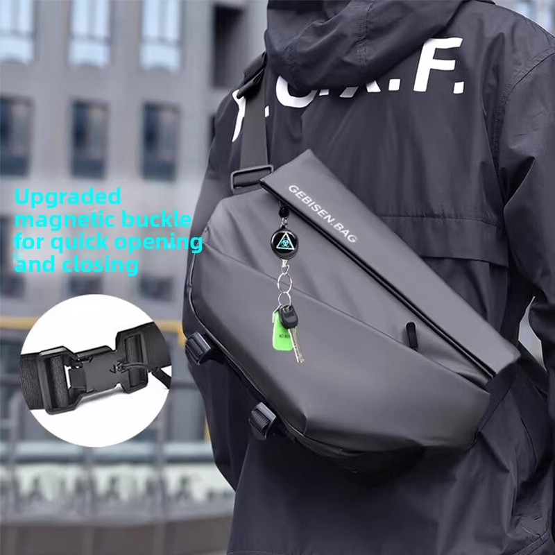 Magnetic Buckle Men Crossbody  - Commuter Cycling ulasan dan harga