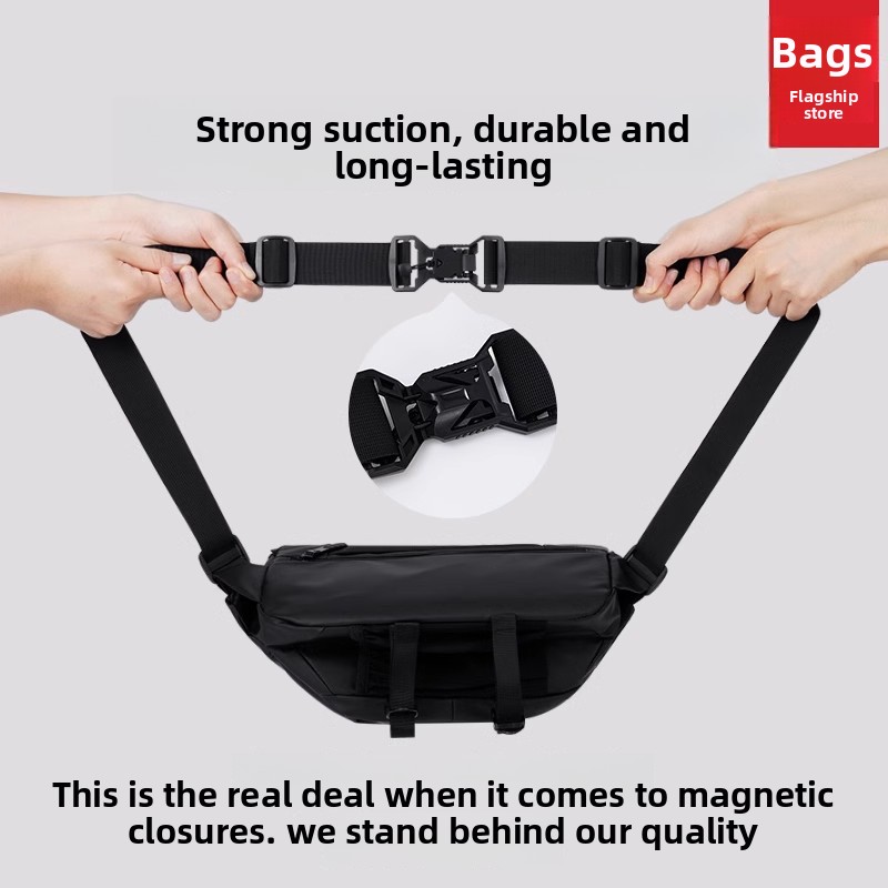 Magnetic Buckle Men Crossbody  - Commuter Cycling ulasan dan harga