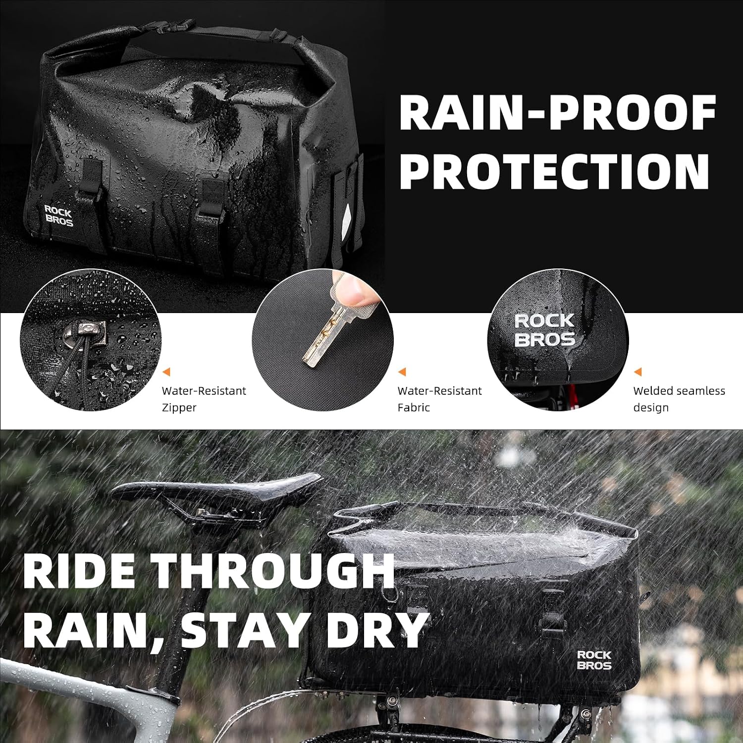 Bicycle Shelf Bag Expandable 1 - Panniers Waterproof Rear ulasan dan harga